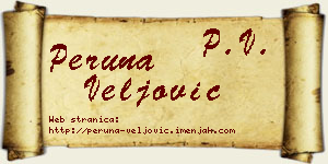 Peruna Veljović vizit kartica